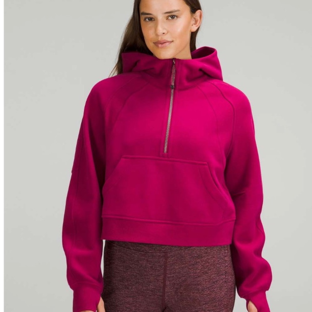 LULULEMON POMEGRANATE SCUBA HOODIE.
